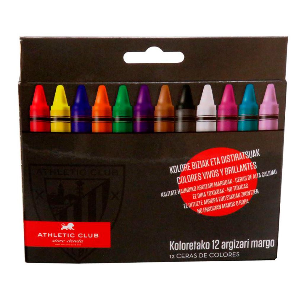 12 pinturas de colores Athletic Club Bilbao oficiales | Lápices de colores escolares