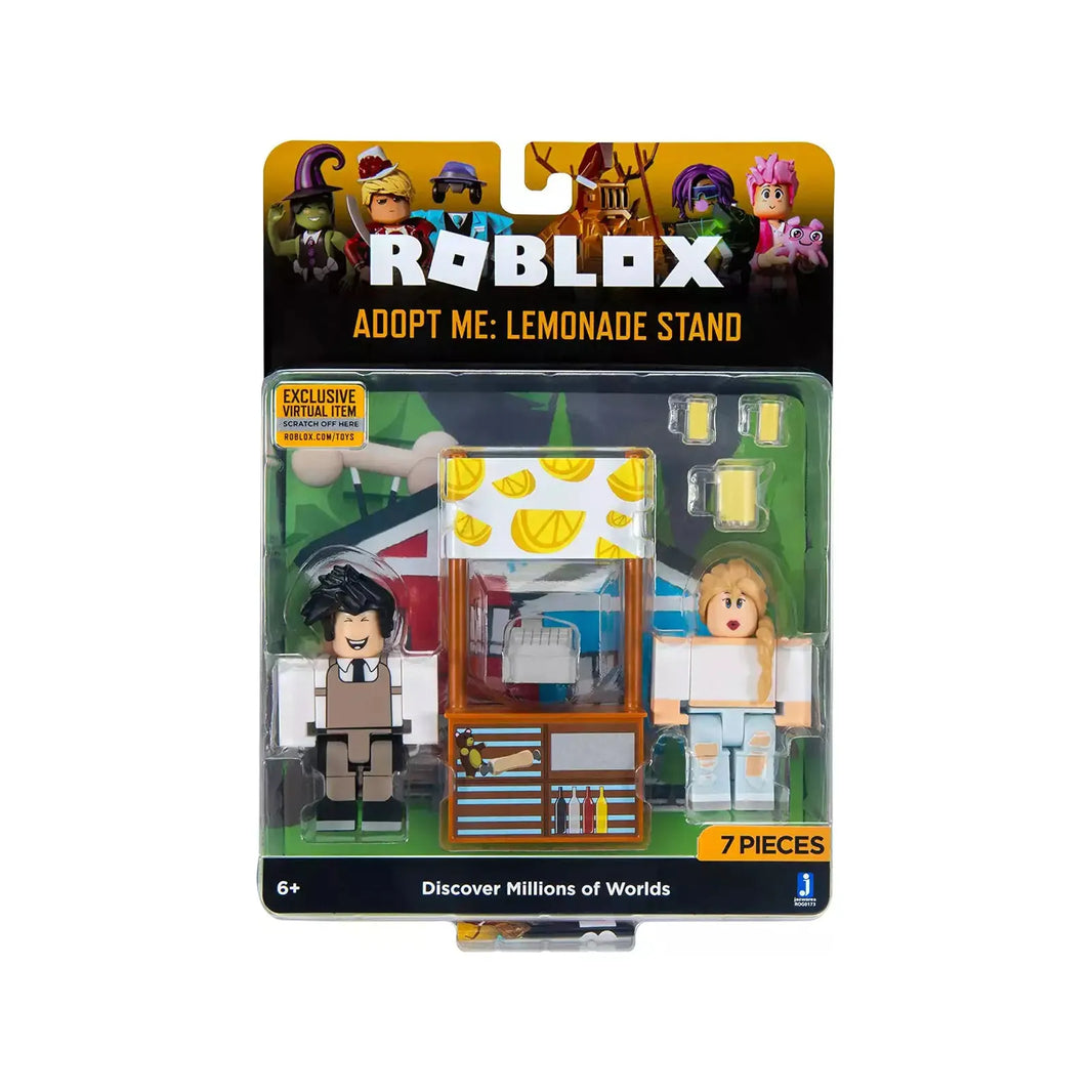 Pack de figuras de acción de Roblox Adopt Me: puesto de limonada - Caja algo dañada