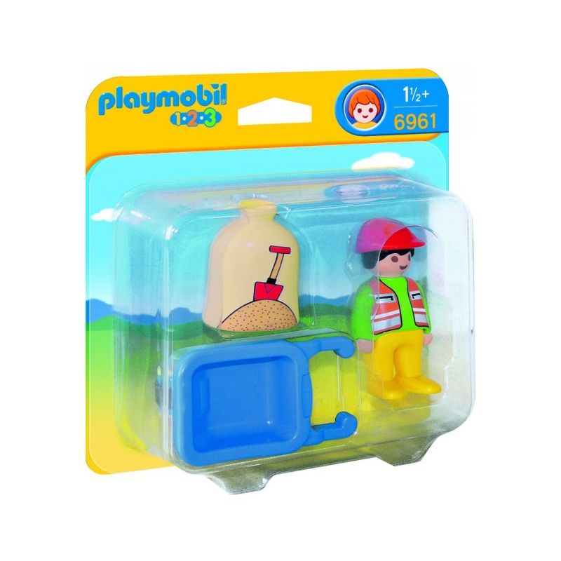TRABAJADOR CON CARRETILLA PLAYMOBIL