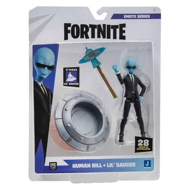 Figura Fortnite Human Bill + Lil´ Saucer - Caja algo dañada