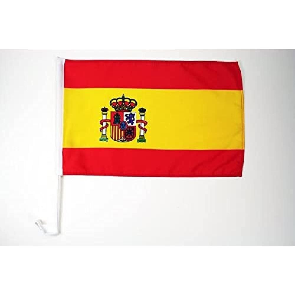 Pack de 2 Banderas de Coche de ESPAÑA 45x30cm