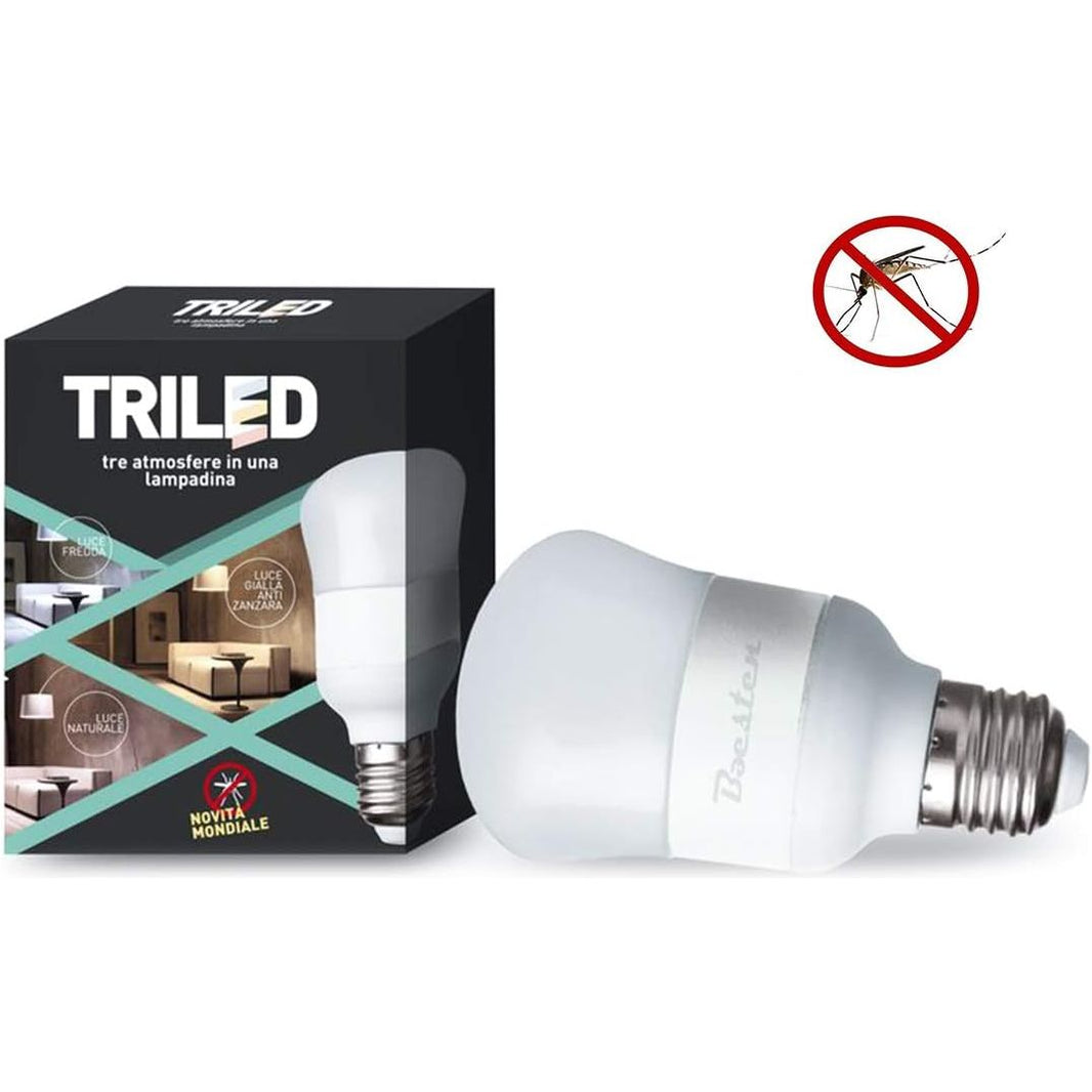 Pack 5 WIOHAIR + 1 de regalo Bombillas antimosquitos(tres luces, luz calida, blanca y antimosquitos) | Eficaz en interior y exterior | Tecnología patentada | Repelente de mosquito común y tigre| LED E27 A70, 8W | 3 tipos de luz: 1850 K, 3800 K, 5700 K