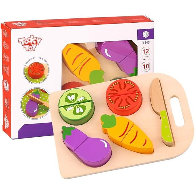 Juego de Madera para Cortar Verduras 6 Piezas
