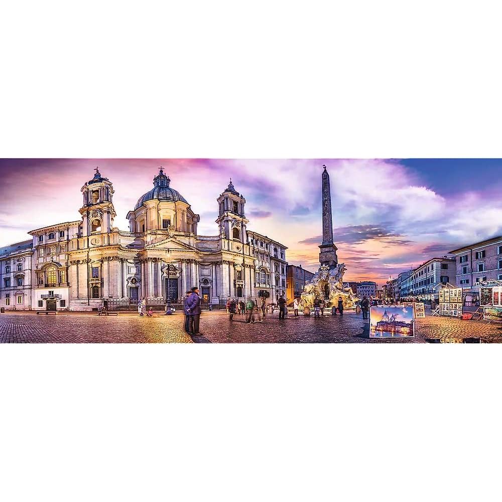Puzzle Panorama Pizza Navona Roma 500 Piezas
