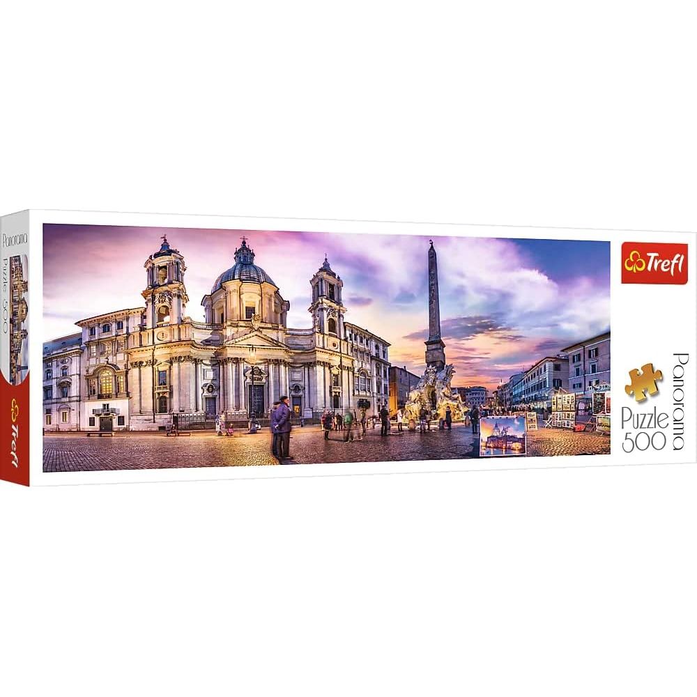 Puzzle Panorama Pizza Navona Roma 500 Piezas
