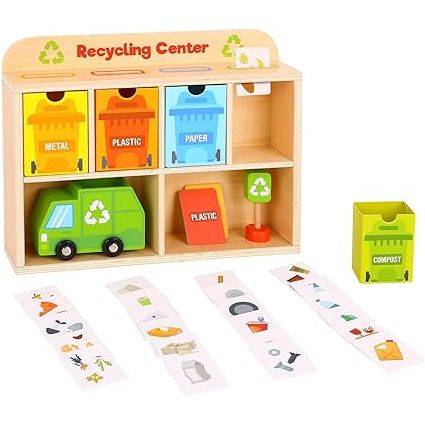 Juego Centro de Reciclaje de Madera Tooky Toy