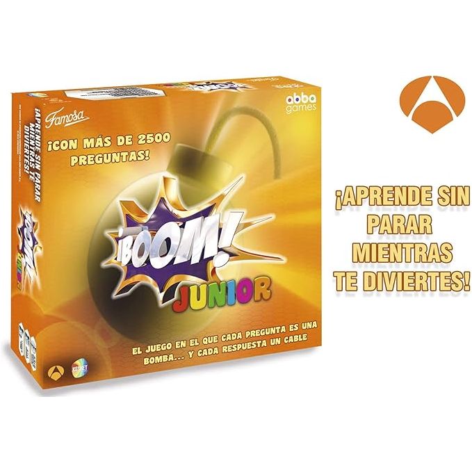 Boom Junior, Juego de Mesa Infantil con Preguntas Retadoras y Divertidas