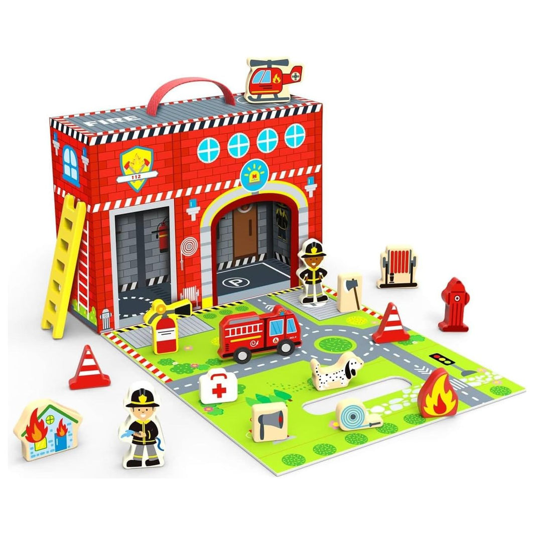 Estación de bomberos de madera