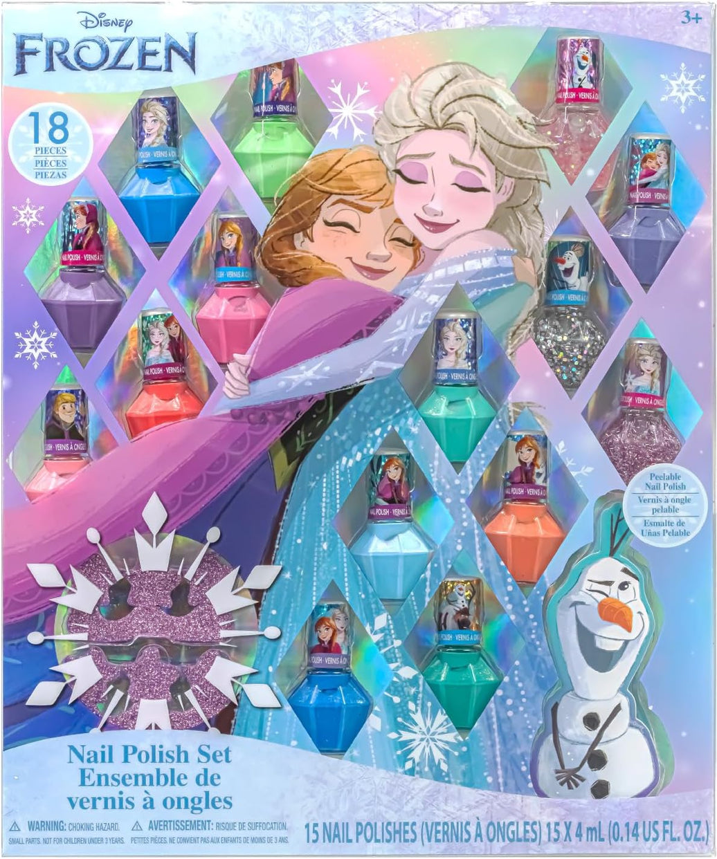 Disney Frozen Set de Esmaltes de Uñas para Niñas 18 Piezas
