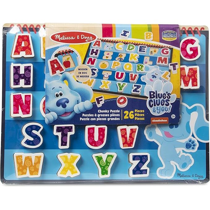 Puzzle de Madera del Alfabeto Blue’s Clues & You– 26 Piezas | Juguete Educativo para Aprender Letras
