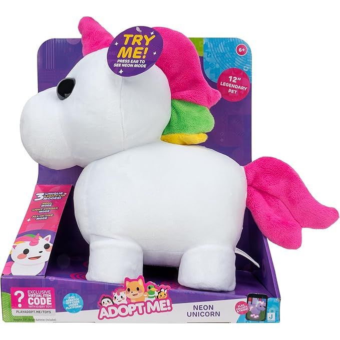Peluche Adopt Me Unicornio con Luces LED – Suave, Luminoso y Mágico