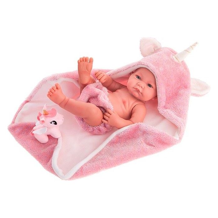 Muñeca Recién Nacida Nica con Unicornio 42cm Antonio Juan 65086