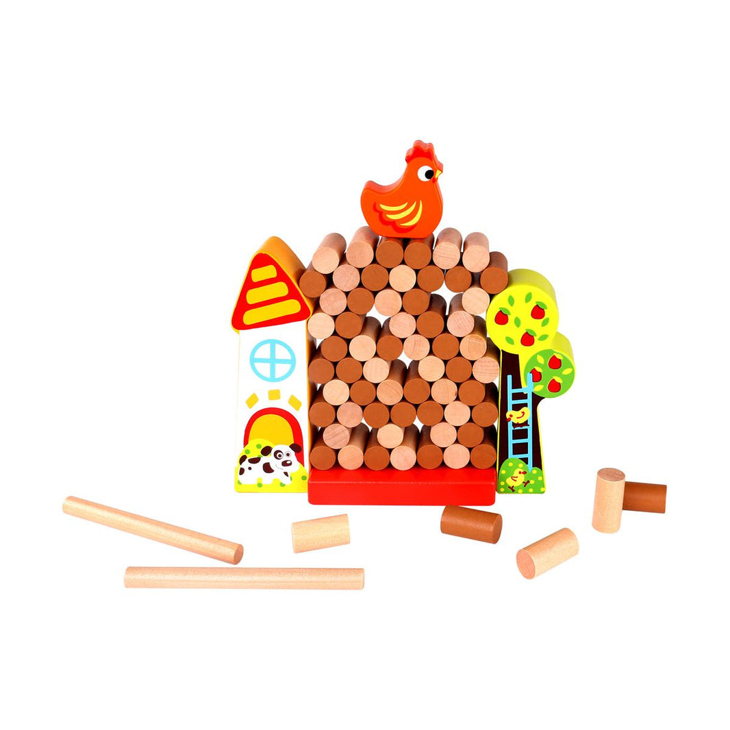 Juego de Bloques de Madera de Pollo Tooky Toy