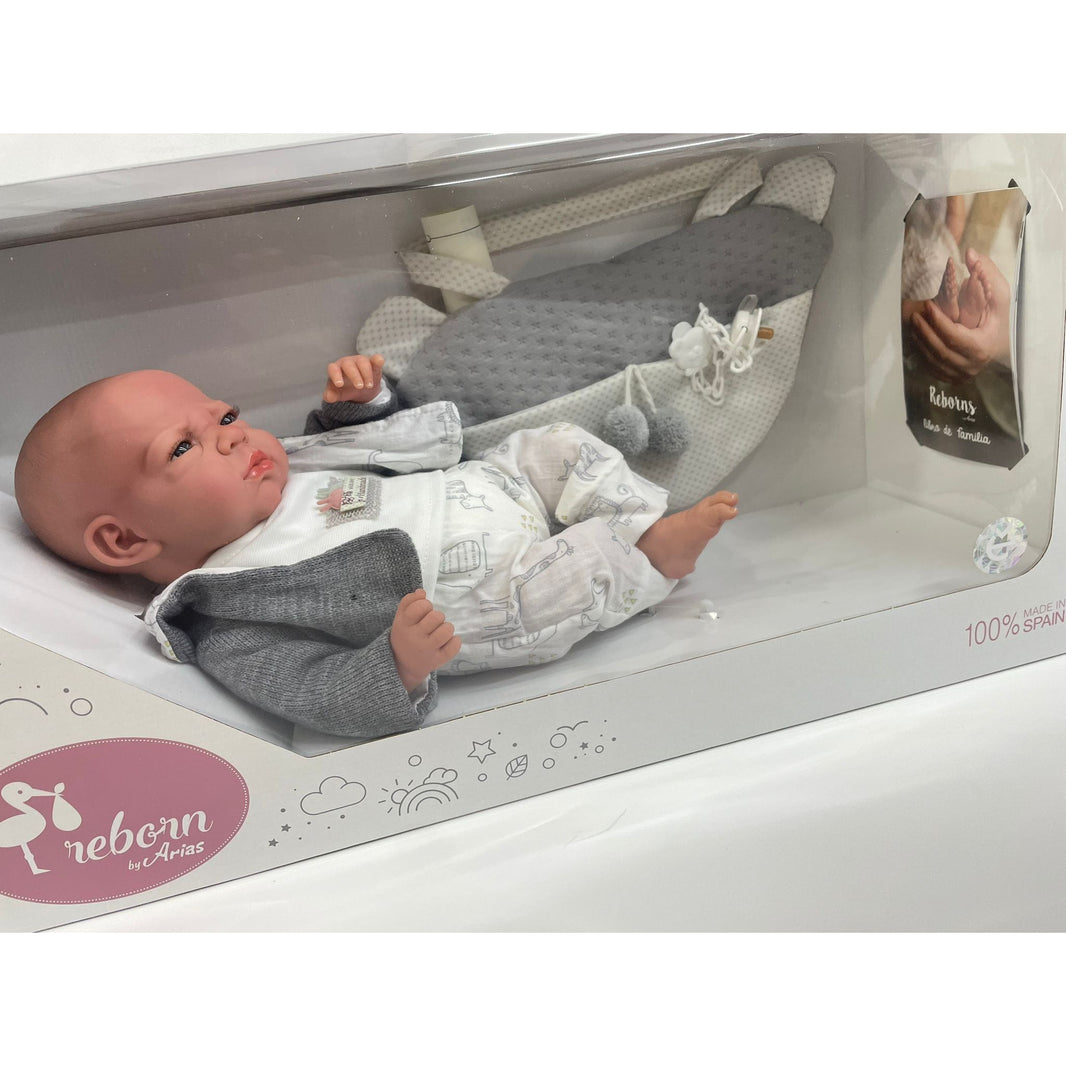 Muñeco Reborn Arias Gris - 98112