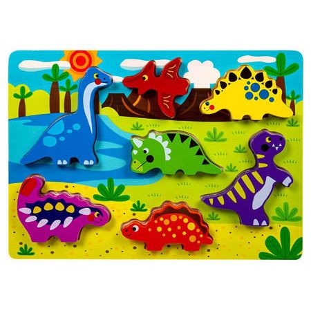 Puzzles de dinosaurios de madera
