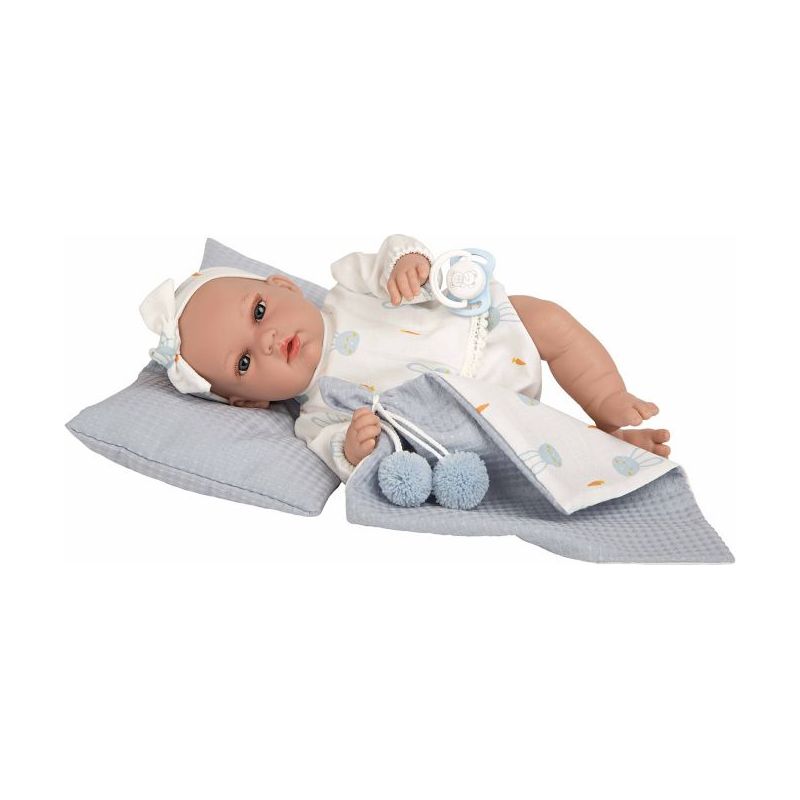 Muñeca Elegance 33 cm Natal Azul con Cojin y Mantita 60621
