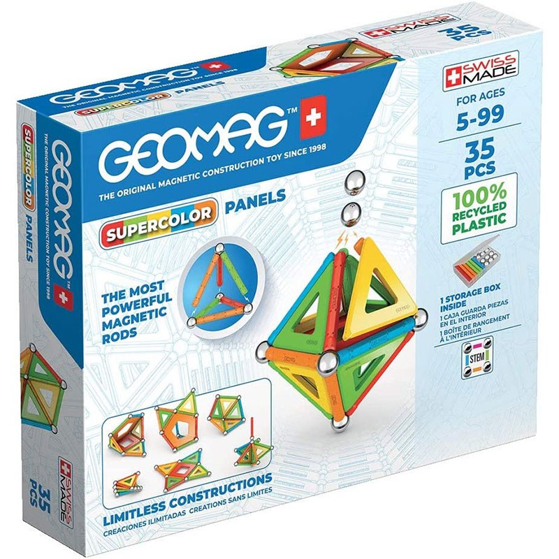 Geomag supercolor juego de construcción con 35 piezas magnéticas