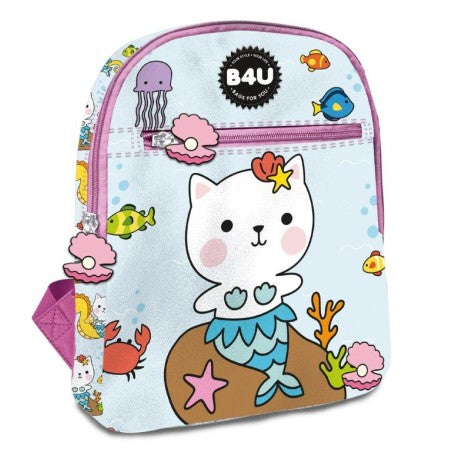 Mochila Mediana B4U Mermaid Cats 30cm