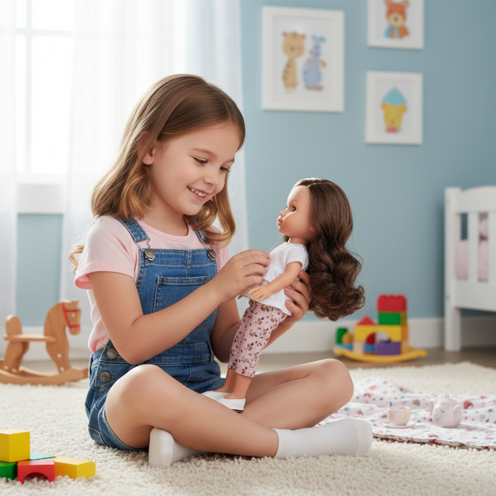 Muñeca Arias Elegance Carlota con Pantalón Rosa – Muñeca Articulada Tipo Nancy de 38 cm | Fabricada en España