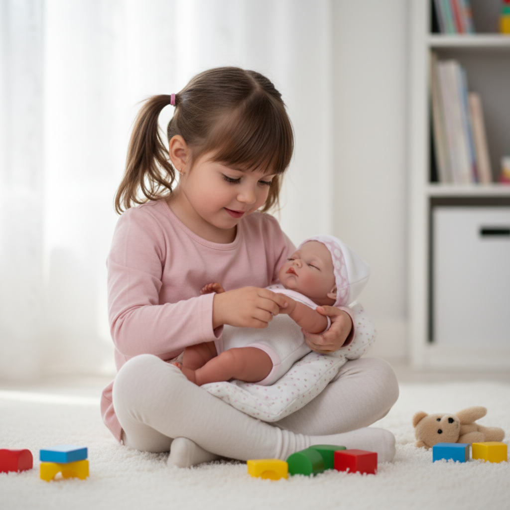 Muñeco Bebé Arias con Bodie Blanco Ref. 60168 – Muñeca Reborn de 30 cm con Ropa y Accesorios | Fabricada en España
