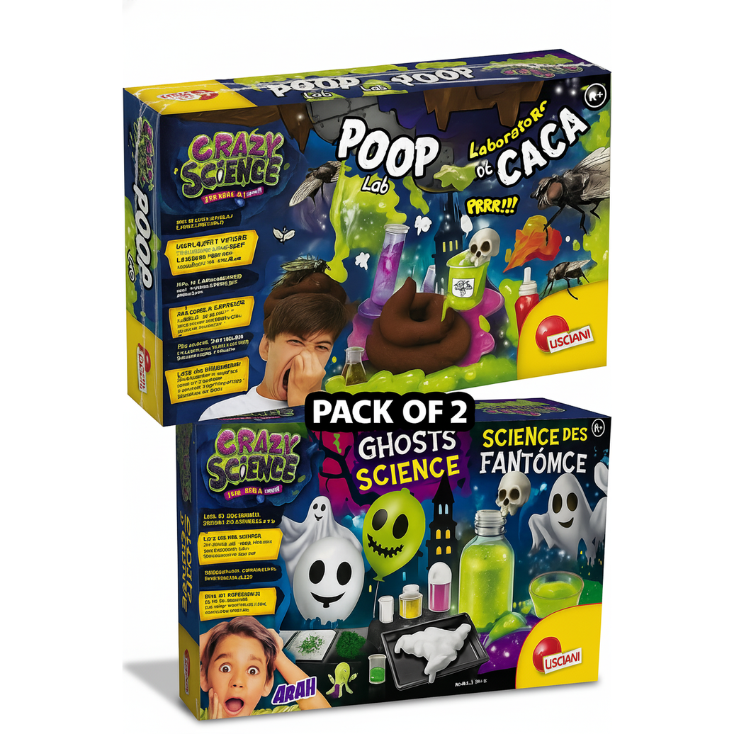 Pack Crazy Science – La Ciencia de los Fantasmas + El Laboratorio de la Caca | Juegos Científicos Educativos y Divertidos para Niños | Jugueterías El Rey Mago