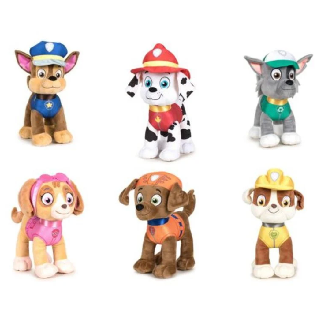 Peluche Patrulla Canina 20 cm - Chase, Marshall, Rocky, Skye, Zuma y Rubble