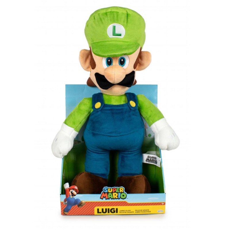 Peluche Super Mario con Caja – Luigi 50 cm