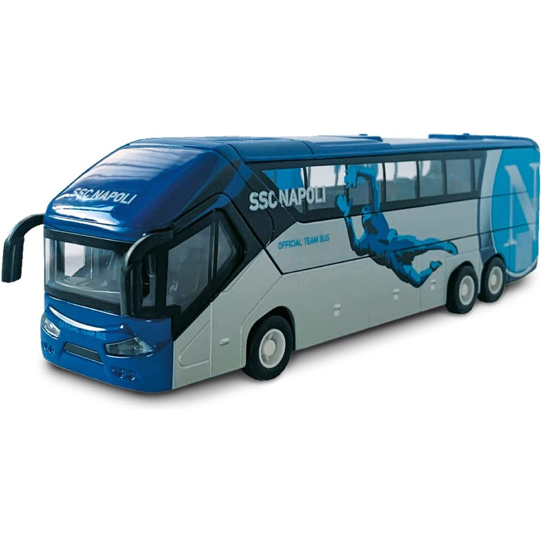 S.S.C. Napoli Autobús Oficial | Modelo de Colección de Equipo de Fútbol | Réplica Escala 1:43