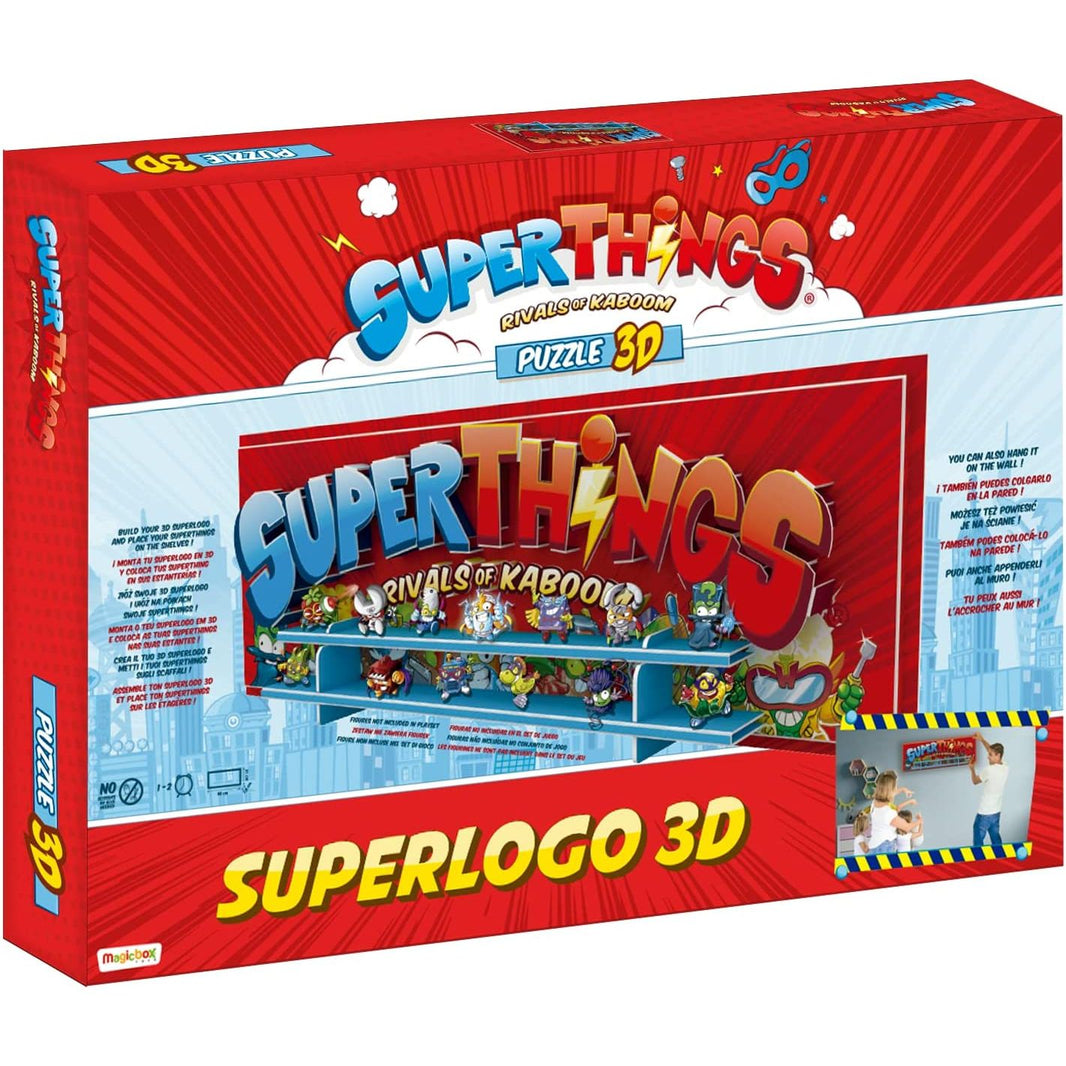Puzzle 3D SuperThings – Super Logo | Rompecabezas 3D Oficial de Kaboom City | Juego de Construcción y Colección para Niños