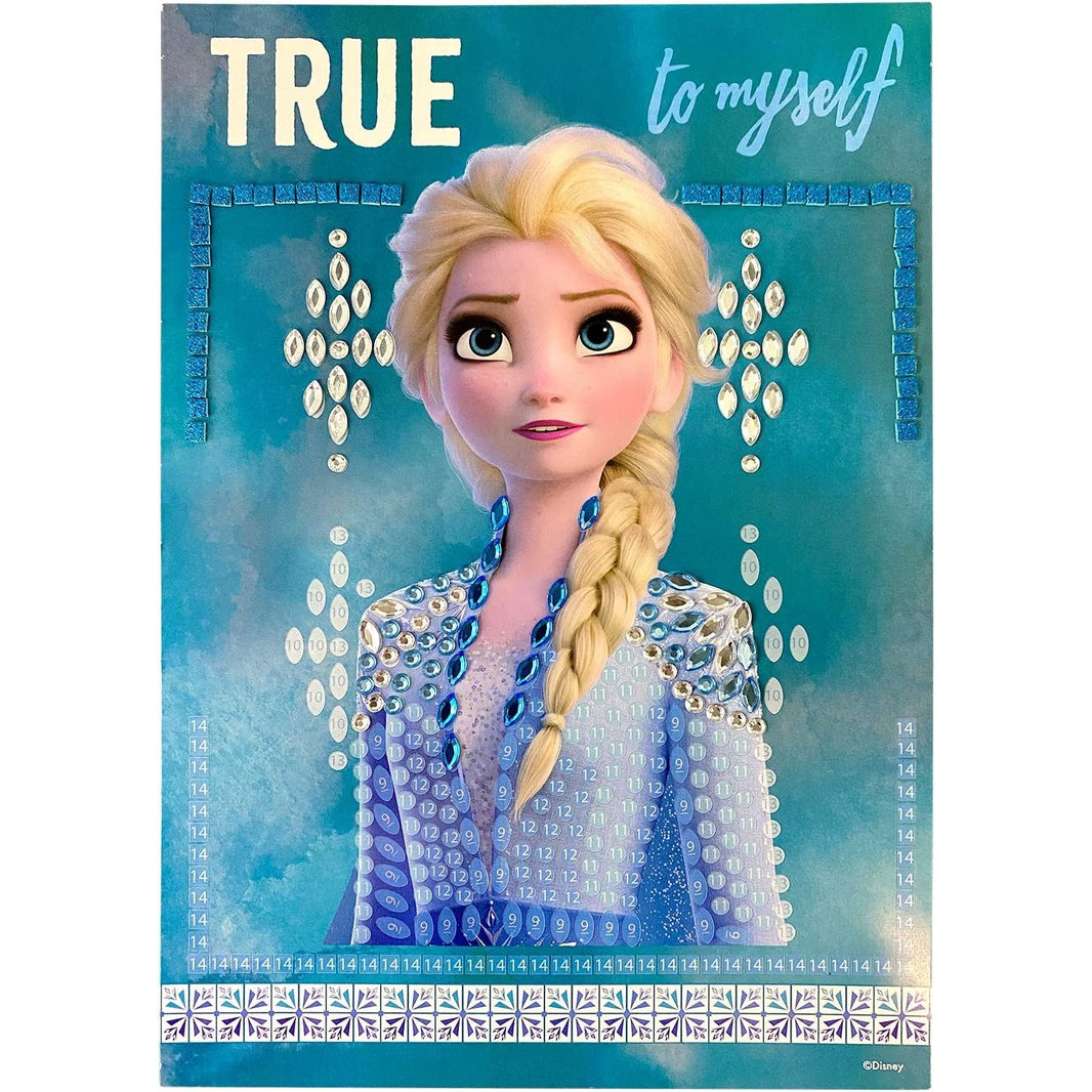 Cife Disney Frozen 2-Decora a Elsa y Anna, Gemas, Cuentas de Colores y Pegatinas-Set con Todo lo Necesario para Crear Tus Propios mosaicos, Multicolor con Azul Hielo predominante
