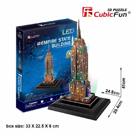 Puzzle 3D "EMPIRE STATE" con Luces (LED) 38 Piezas