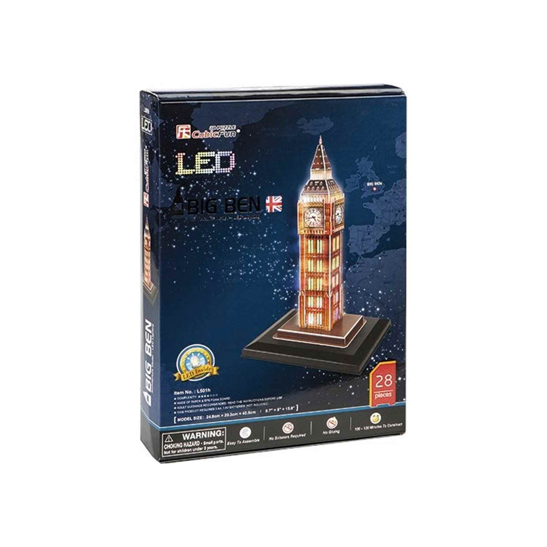 Puzzle 3D "BIG BEN" con Luces (LED) 28 piezas