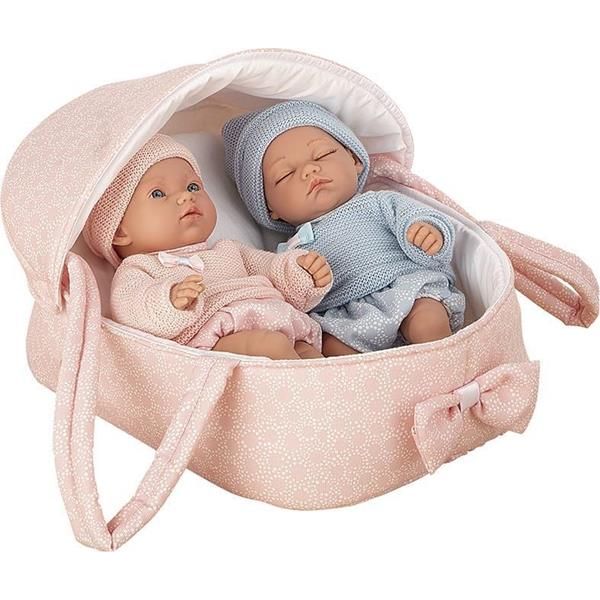 Muñecas elegance 28cm. Arias. Bebes gemelos con capazo. En caja. REF.60136. En caja