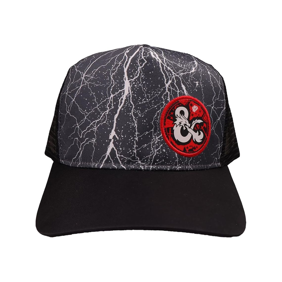 Gorra Dungeons & Dragons Thunder Trucker | Gorra Oficial con Diseño Épico de Rayo | Estilo Retro Gamer Ajustable | Accesorio para Fans de D&D