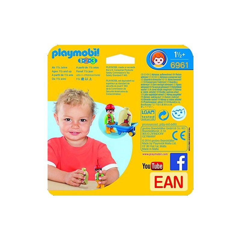 TRABAJADOR CON CARRETILLA PLAYMOBIL