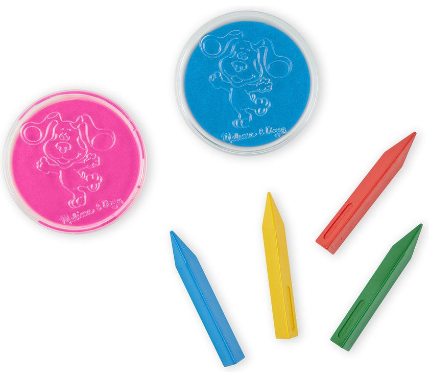 Juego de Actividades con Sellos de Madera Blue’s Clues & You – 14 Piezas | Set Creativo Infantil