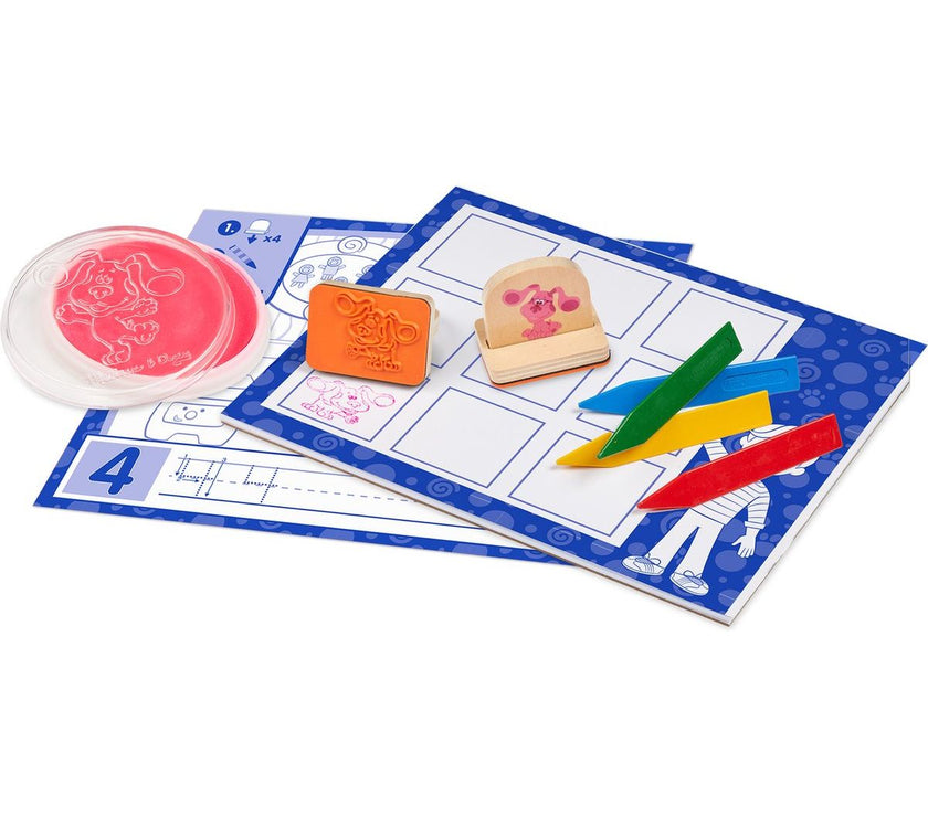 Juego de Actividades con Sellos de Madera Blue’s Clues & You – 14 Piezas | Set Creativo Infantil