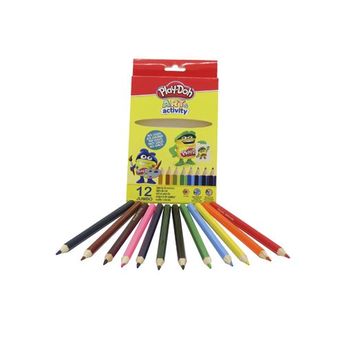 Pack Play-Doh: 12 Lápices de Colores Jumbo + 10 Rotuladores Mágicos | Set de Manualidades para Niños