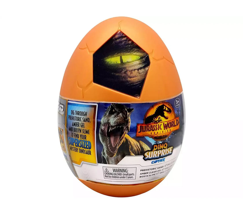 CAPTIVZ Jurassic World Mega Egg – Huevo Gigante con Dinosaurios Coleccionables y Slime