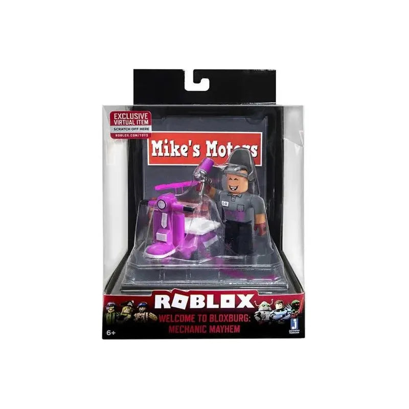 Figura Roblox Manic Mechanic - caja algo dañada