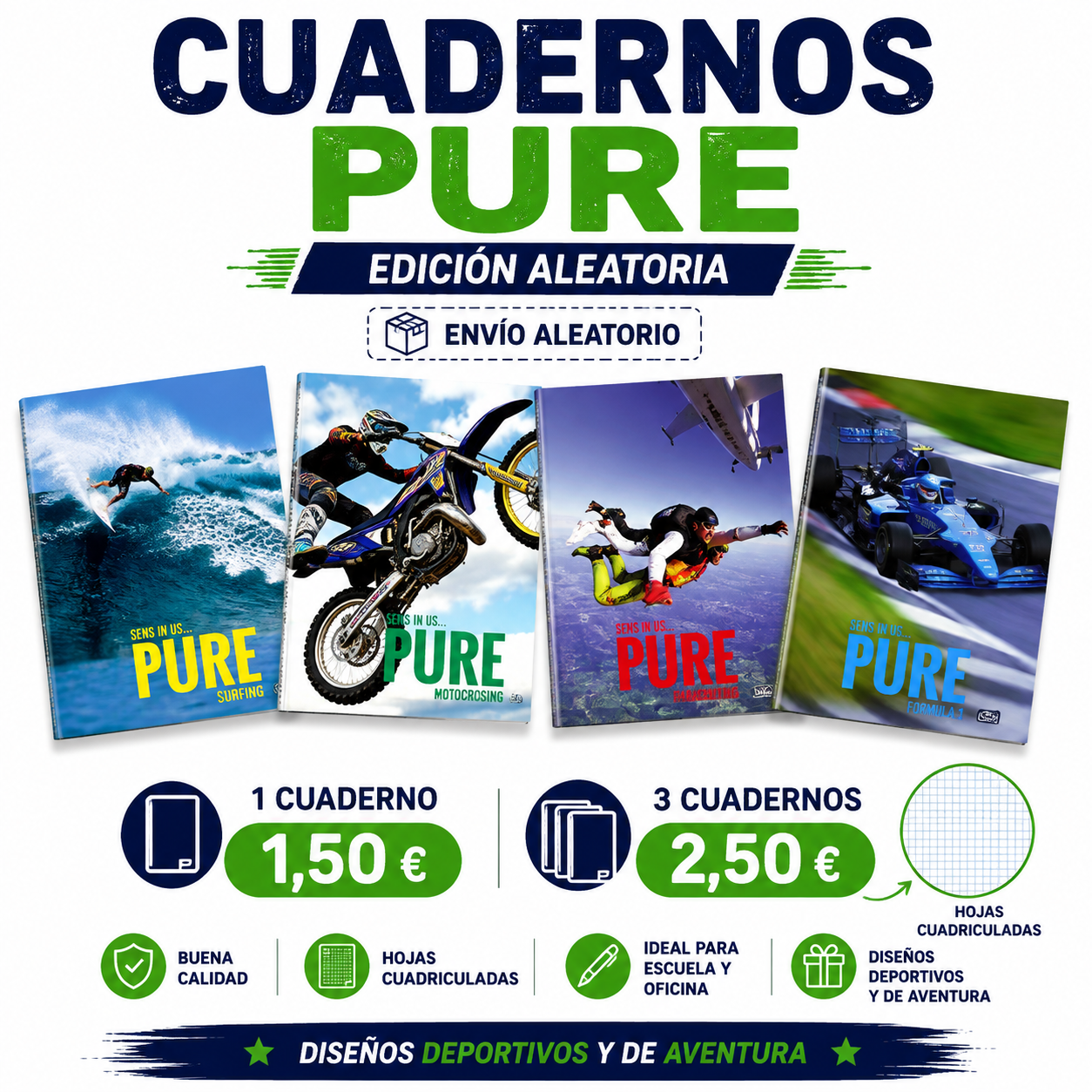 Cuadernos Pure - Diseño Aleatorio