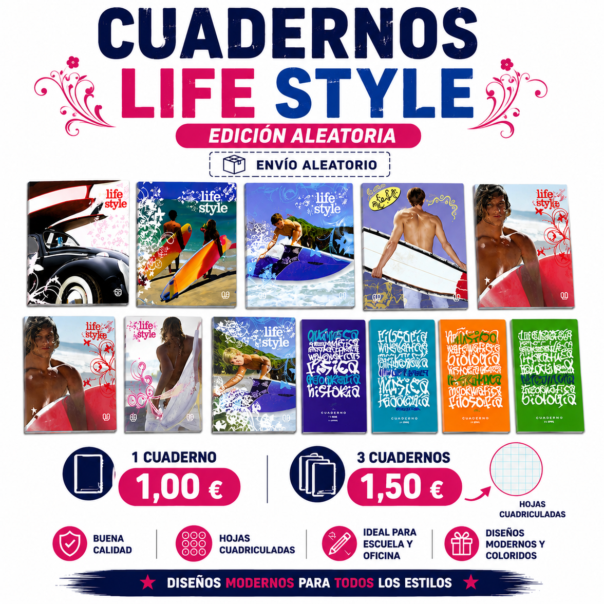 Cuadernos Life style - Diseño Aleatorio