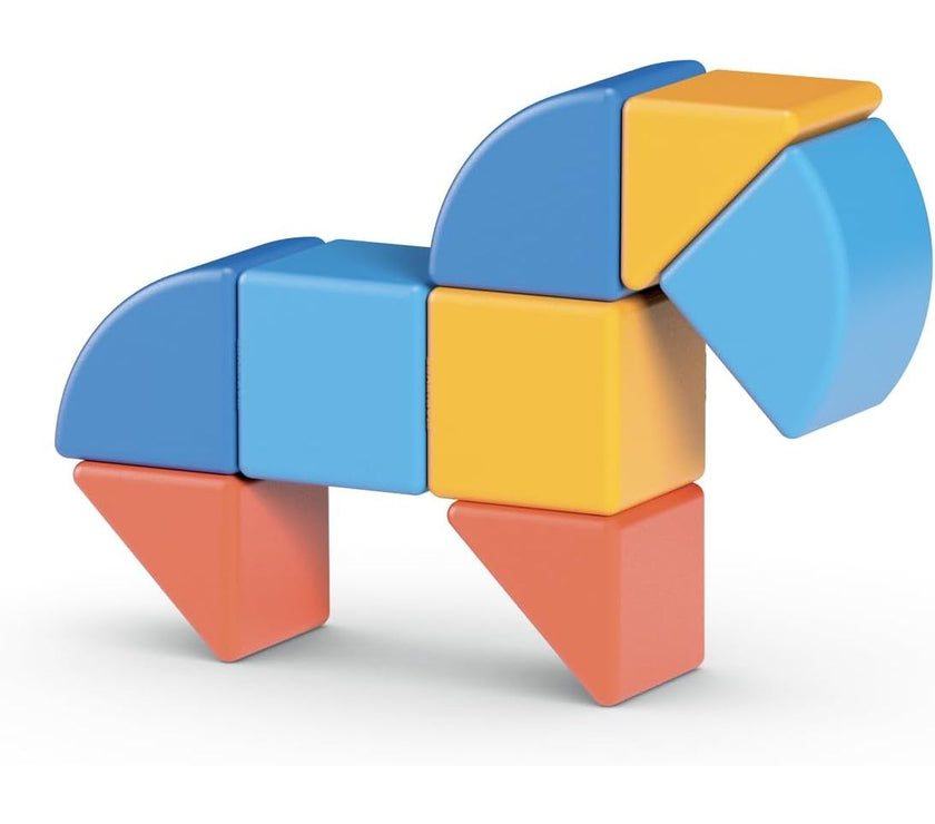 Geomag Magicube Animales – Set de 9 Piezas Magnéticas | Juguete Educativo para Niños