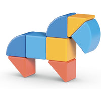 Geomag Magicube Animales – Set de 9 Piezas Magnéticas | Juguete Educativo para Niños