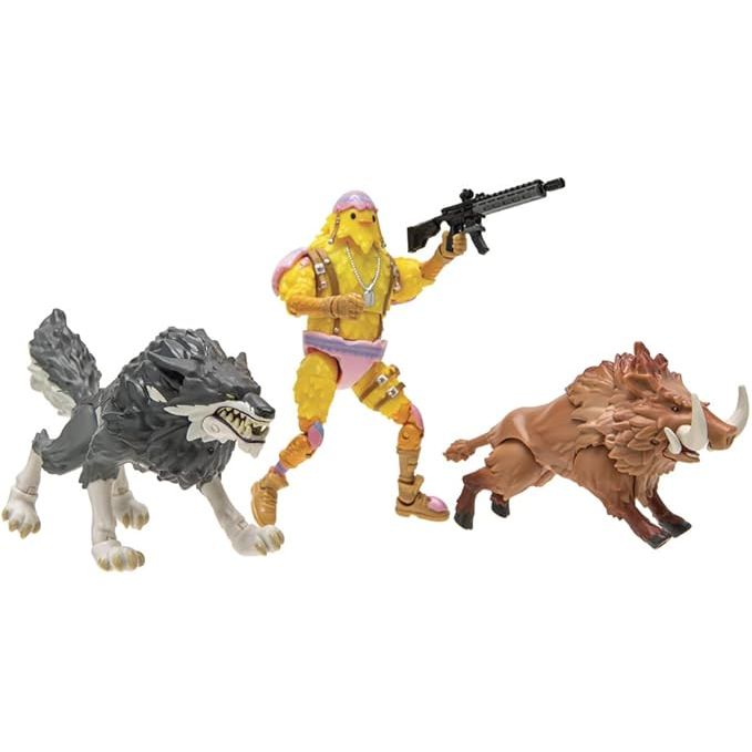 Fortnite – Pack de Figuras Articuladas Beast Battles Wildlife 10 cm (4 Piezas) | Juguetes Coleccionables con Accesorios | Para Niños +8 Años