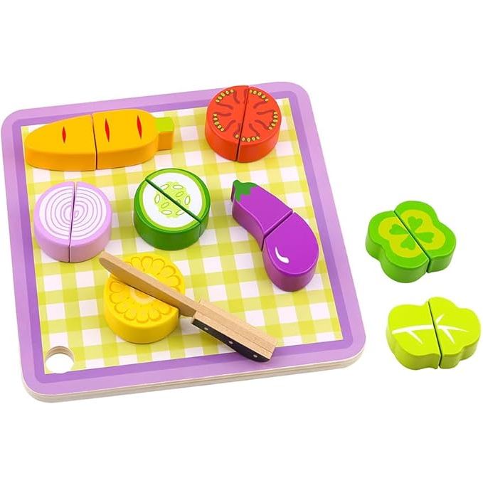 Juegos de Madera Tooky Toy Cortar Verduras Infantil para Niños