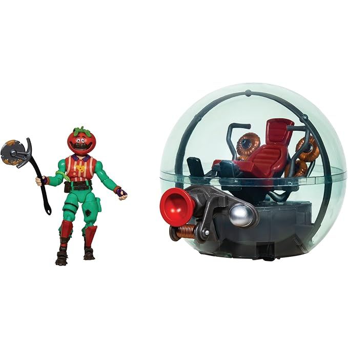 Pack coleccionista Fortnite: Vehículo The Baller + Figura Tomatohead oficial. Detalles únicos para fans y amantes de Fortnite.