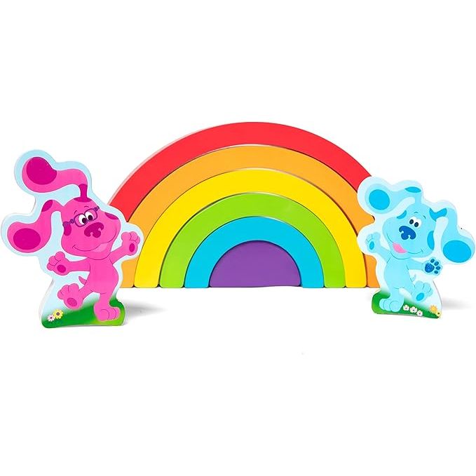 Rompecabezas Apilable de Madera Blue’s Clues & You – Arco Iris de 9 Piezas | Juguete Educativo Infantil