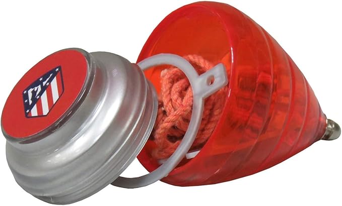 Peonza Atlético de Madrid oficial con cuerda | Juguete tradicional seguro y resistente