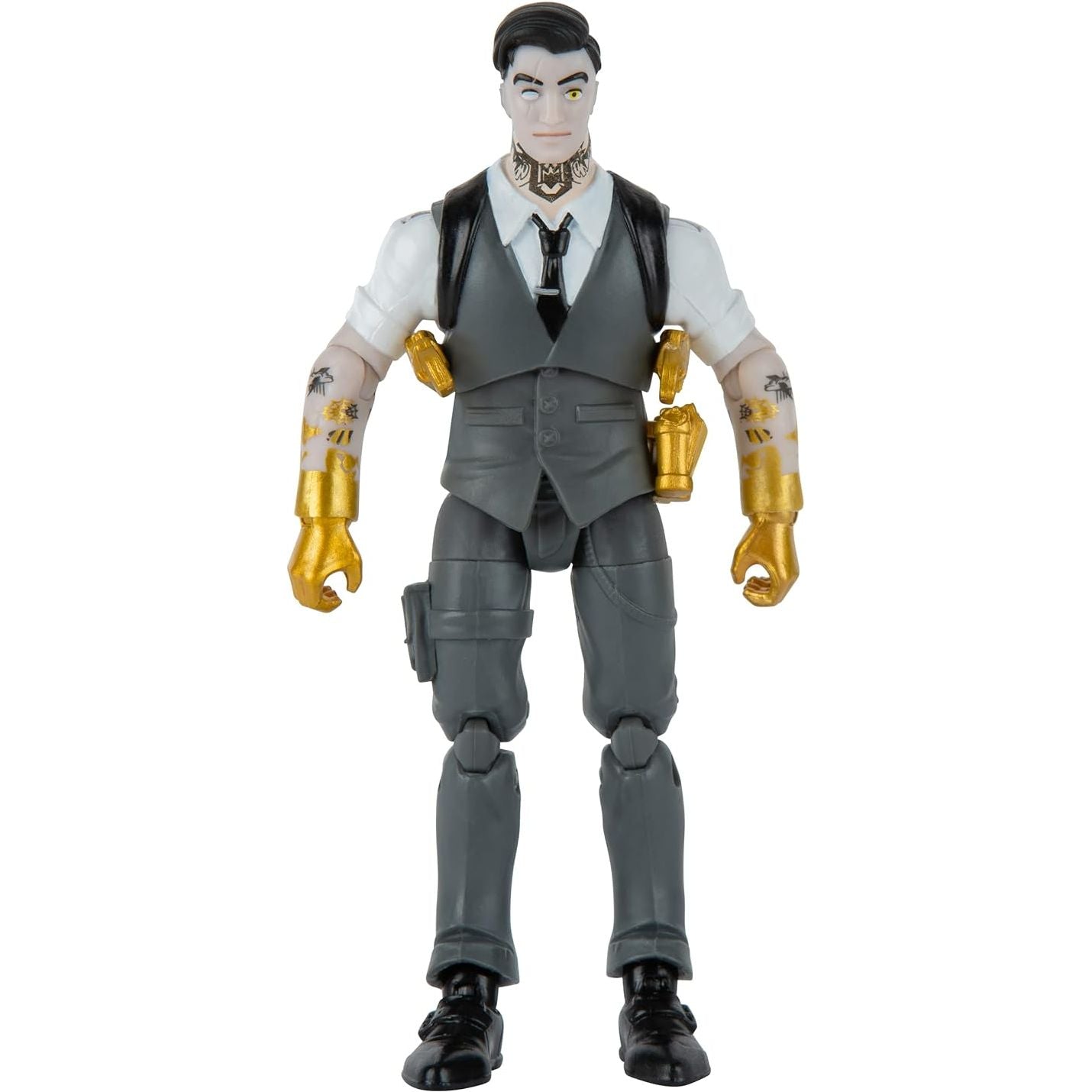 Figura Fortnite Midas Master Grade 2 en 1 + 15 Accesorios Coleccionables - caja algo dañada